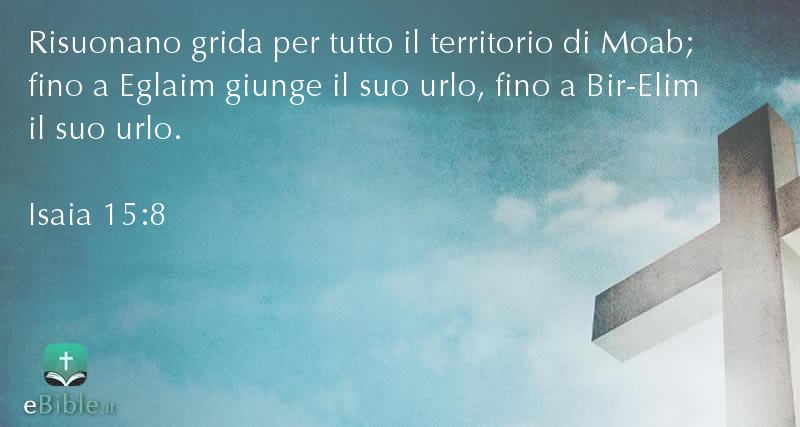 Bibbia Isaia capitolo 15 versetto 8