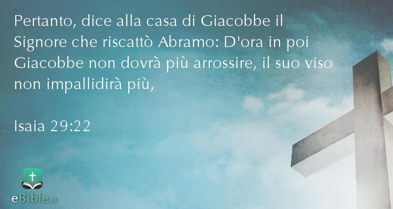 Bibbia Isaia capitolo 29 versetto 22
