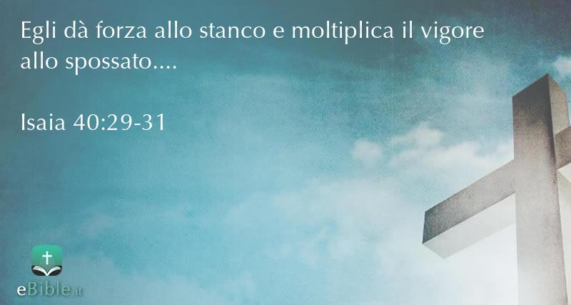 Bibbia Isaia capitolo 40 versetti 29:31