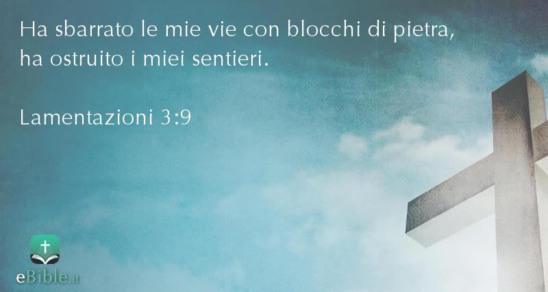 Bibbia Lamentazioni capitolo 3 versetto 9