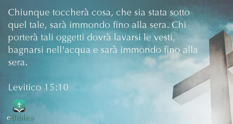 Bibbia Levitico capitolo 15 versetto 10