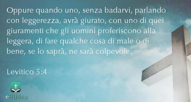 Bibbia Levitico capitolo 5 versetto 4