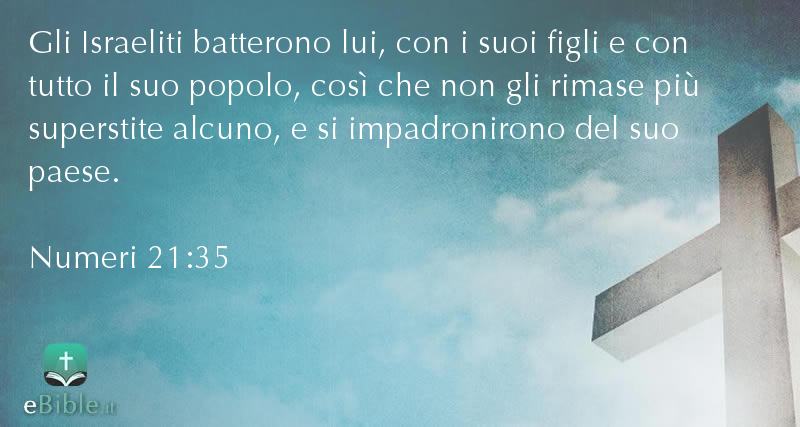 Bibbia Numeri capitolo 21 versetto 35
