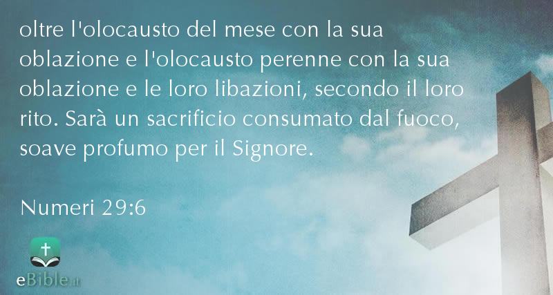 Bibbia Numeri capitolo 29 versetto 6