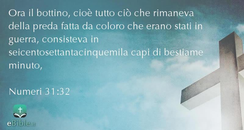 Bibbia Numeri capitolo 31 versetto 32