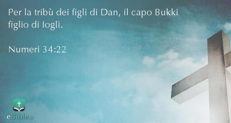 Bibbia Numeri capitolo 34 versetto 22