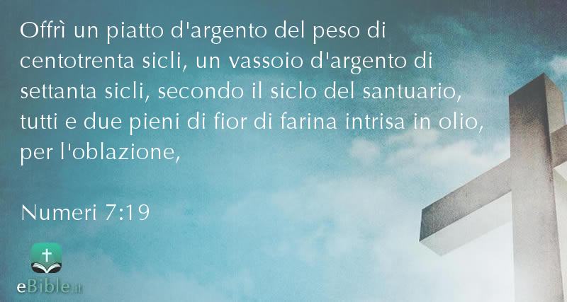 Bibbia Numeri capitolo 7 versetto 19