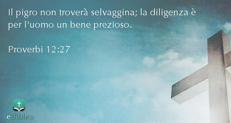 Bibbia Proverbi capitolo 12 versetto 27