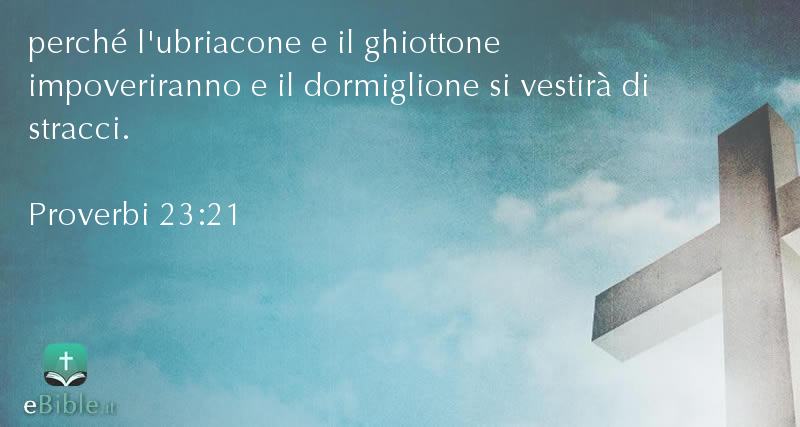Bibbia Proverbi capitolo 23 versetto 21