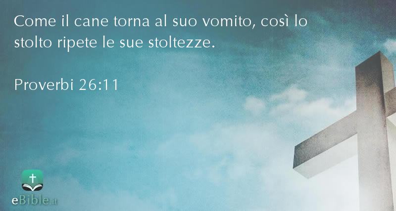 Bibbia Proverbi capitolo 26 versetto 11