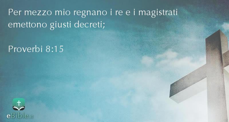 Bibbia Proverbi capitolo 8 versetto 15