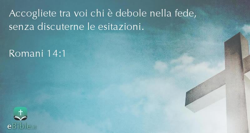 Bibbia Romani capitolo 14 versetto 1