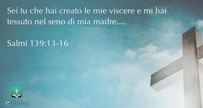 Bibbia Salmi capitolo 139 versetti 13:16